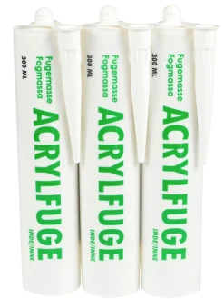 Acrylfugemasse hvid 3 x 300 ml