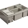 Affaldssortering til skuffe 6 spande 80 cm