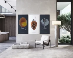 Akustikbillede Art-Acoustic svanen 60 x 120 cm - mørk grå