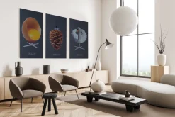 Akustikbillede Art-Acoustic koglen 60 x 120 cm - mørk grå