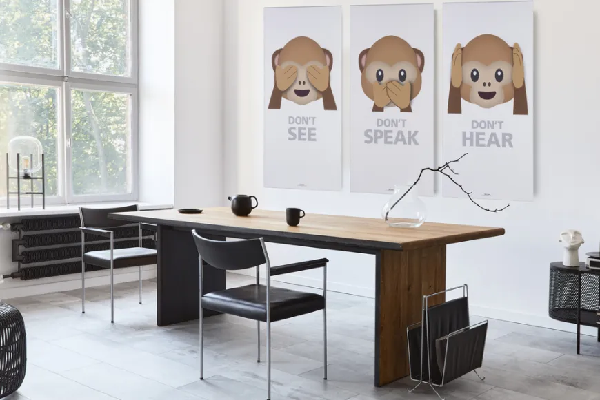 Akustikbillede Art-Acoustic hear 60 x 120 cm - hvid