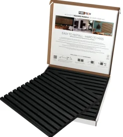 Akustikpanel Square black oak 22 × 520 × 520 mm 2-pk.