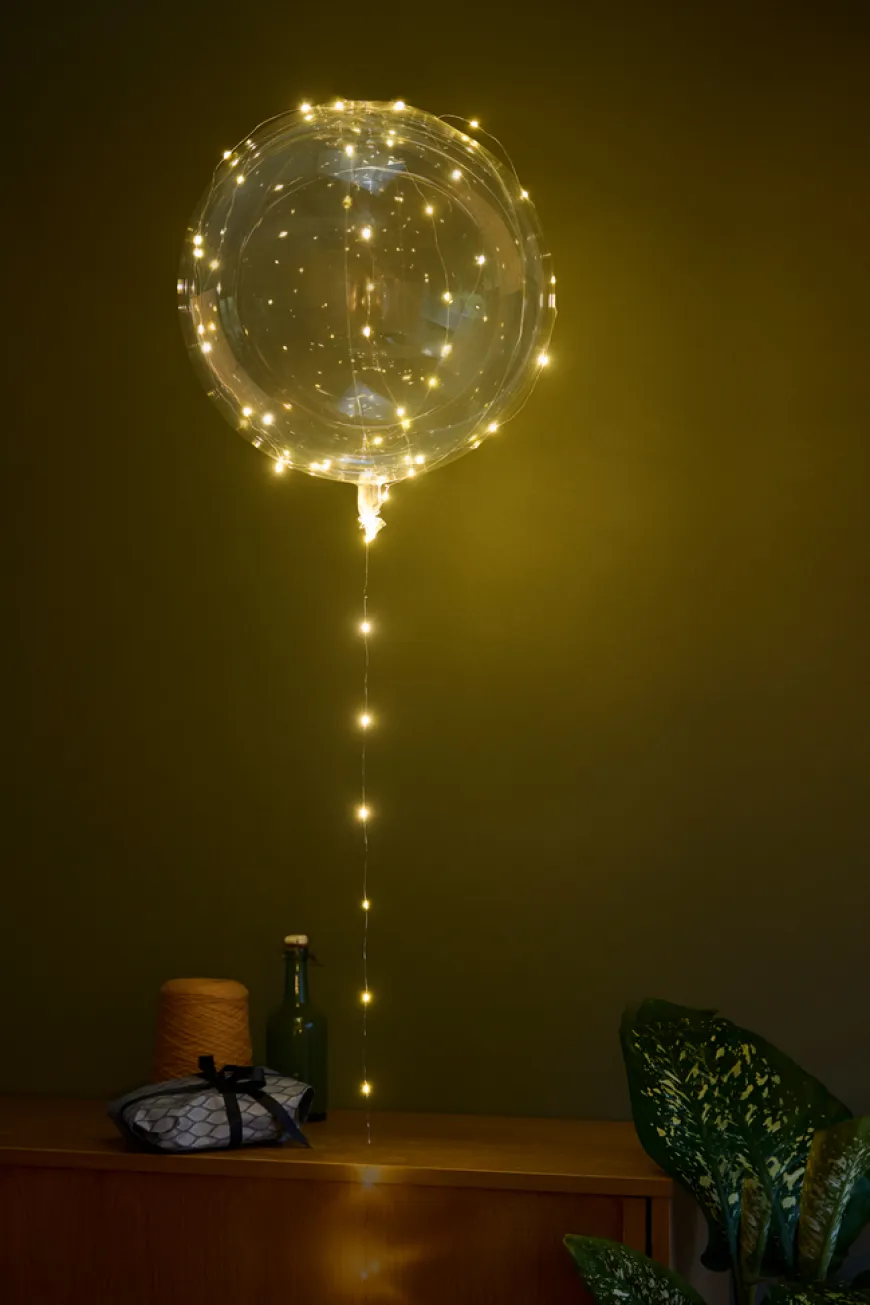 Ballon med 40 Micro-LED Ø50 cm 2-pk.