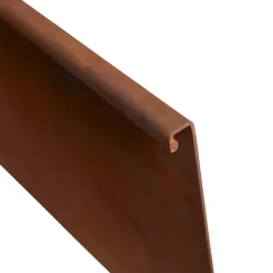 Bedkant med bukket kant cortenstål 24 x 125 cm