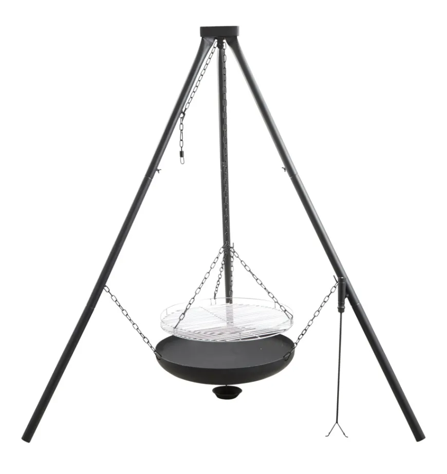 Bålsted tripod med bålfad og rist Ø55 cm - Grillexpert®