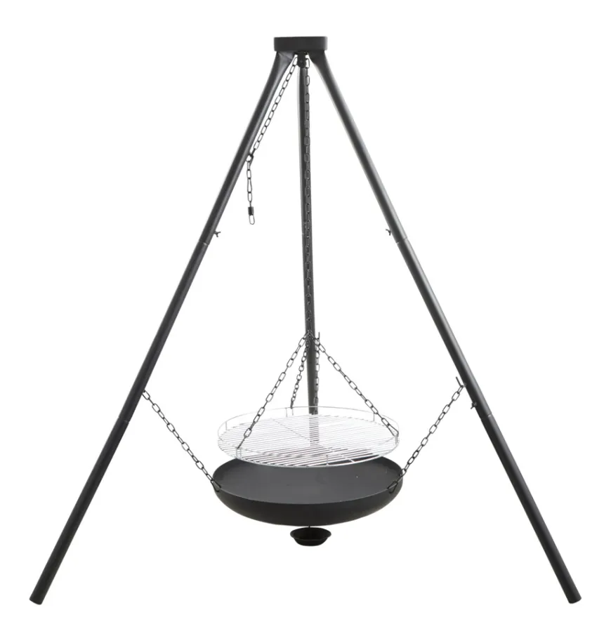 Bålsted tripod med bålfad og rist Ø55 cm - Grillexpert®