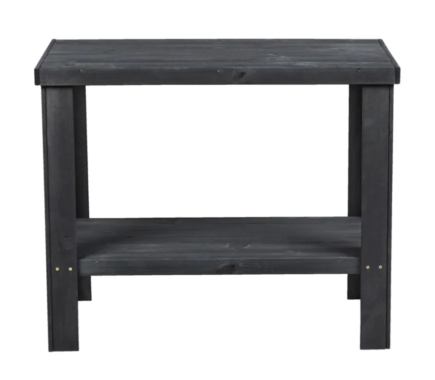 Bord m/hylde Georgia træ sort 90 x 45 x 74 cm