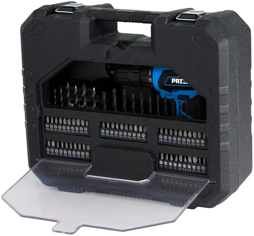 Bore-/skruemaskine akku 20 V 85 dele - PRIZE®