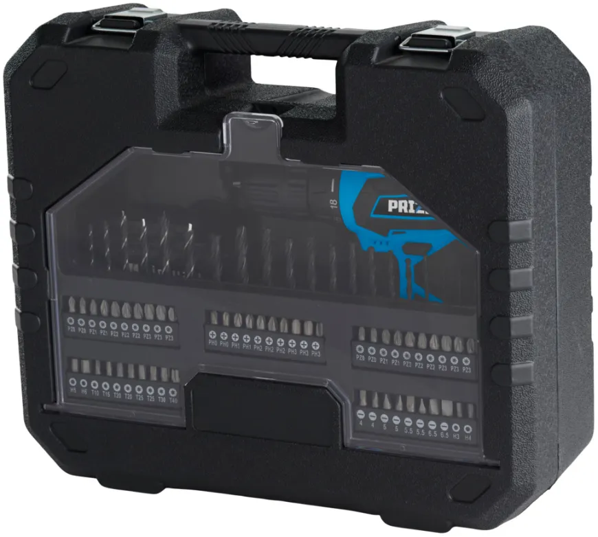 Bore-/skruemaskine akku 20 V 85 dele - PRIZE®