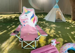 Børnecampingstol enhjørning 35 x 35 x 62 cm - Sunlife®