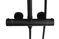 Brusesæt m/termostat Ø250 mm sort