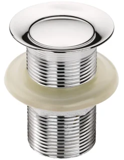 Bundventil uden overløb Push pop-up 1 1/4" krom