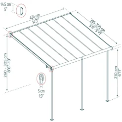 Canopia by Palram Sierra terrasseoverdækning 12,8 m²
