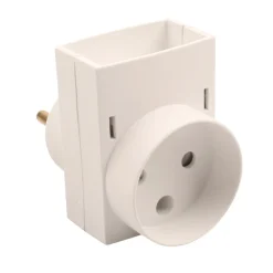 Dobbeltstik hvid D3 1F+1R - Elworks