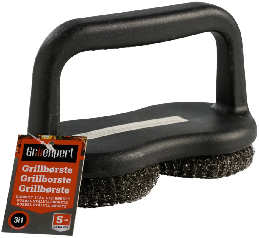 Dobbelt ståluld grillbørste - Grillexpert®