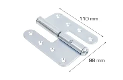 Dørhængsel højre 110 mm 2 stk.