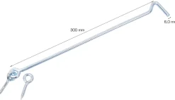 Dørkrog 300 mm elforzinket 2 stk.