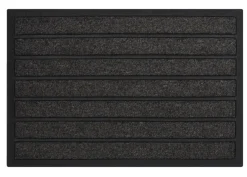 Dørmåtte grå/sort 45 x 75 cm