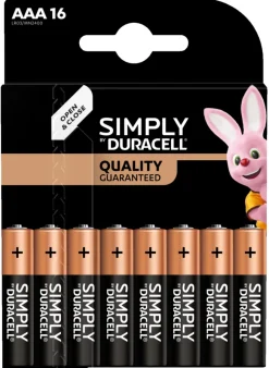 Duracell Simply AAA alkaline batterier 16-pk.