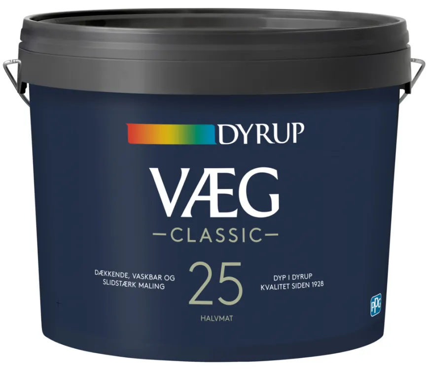 Dyrup Væg Classic 25 hvid 4,5 liter