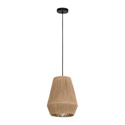 Eglo Alderney pendel Ø30 cm natur/sort