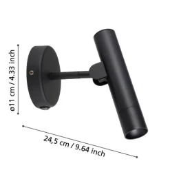 Eglo Almudaina 5 W LED væglampe sort