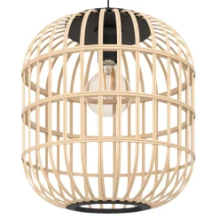 Eglo Bordesley pendel Ø35 cm bambus/sort