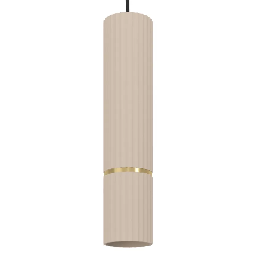 Eglo Caminia pendel sand/børstet messinglook Ø6 cm
