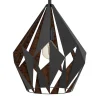 Eglo Carlton pendel sort/kobberfinish Ø38,5 cm