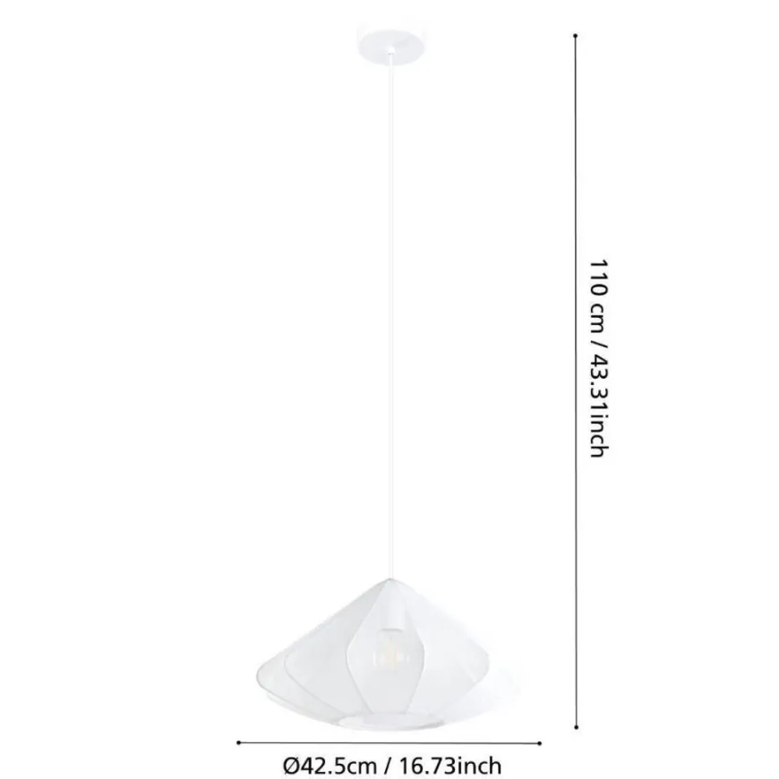 Eglo Dolwen pendel hvid Ø42,5 cm