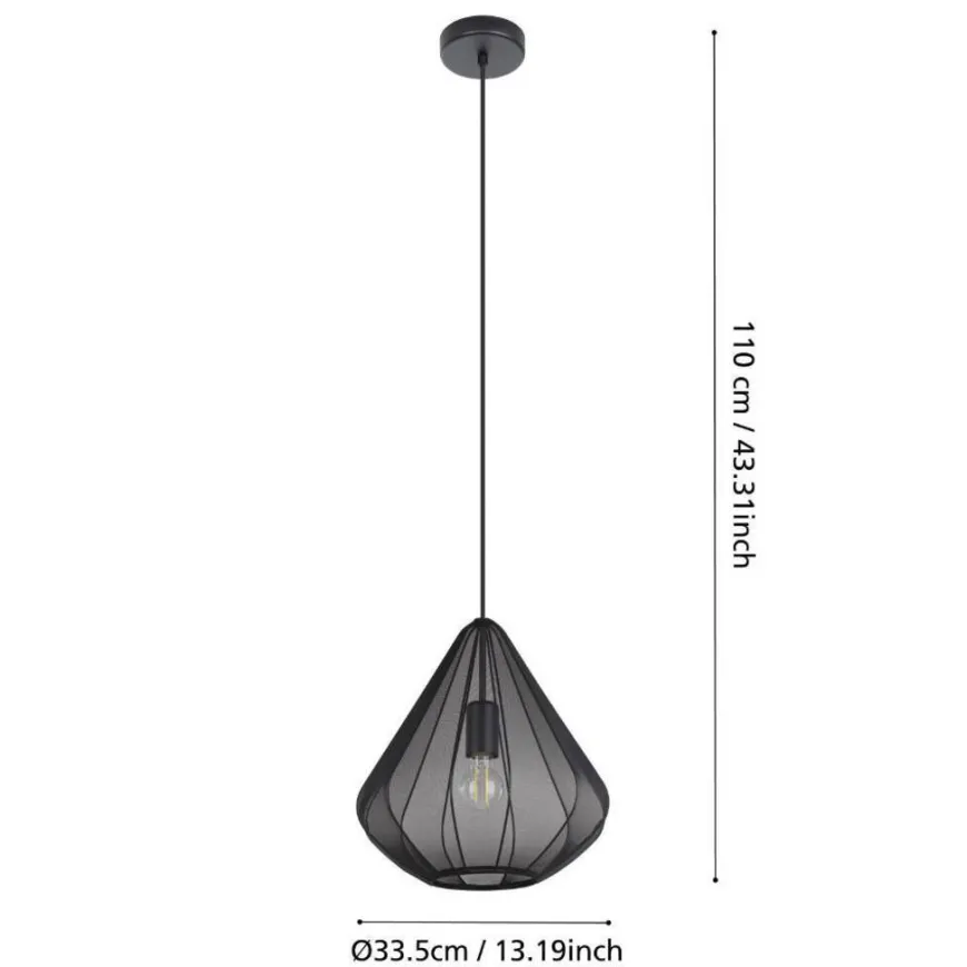 Eglo Dolwen pendel sort Ø33,5 cm