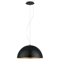 Eglo Gaetano 1 pendel sort/guld Ø53 cm