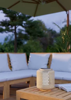 Eglo Marliano solcellelanterne flet natur/hvid