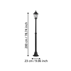 Eglo Navedo standerlampe sort/sølv 200 cm
