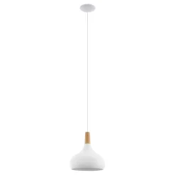 Eglo Sabinar pendel hvid/brun Ø28 cm