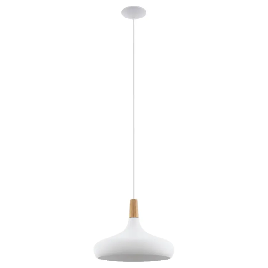 Eglo Sabinar pendel hvid/brun Ø40 cm