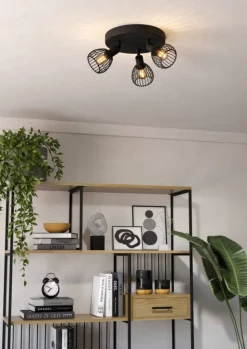 Eglo Sonnino rondel spotlampe sort Ø25 cm
