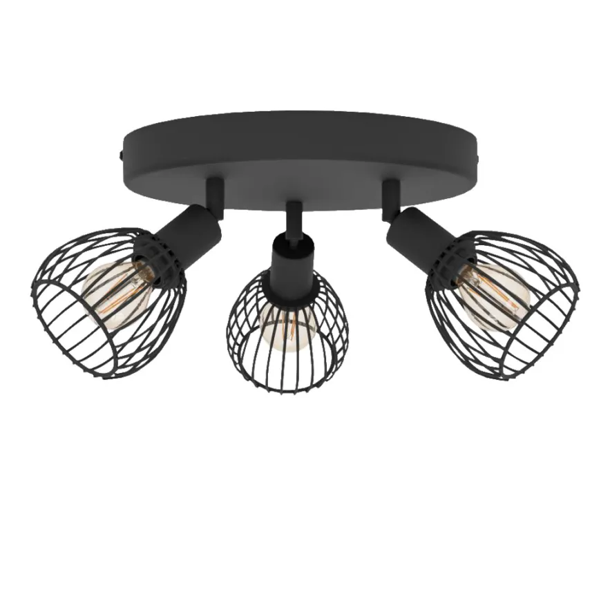 Eglo Sonnino rondel spotlampe sort Ø25 cm