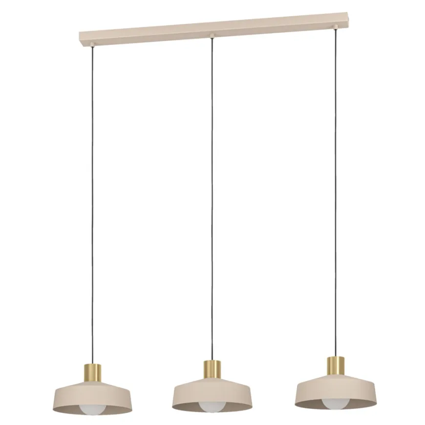 Eglo Valdiola langbordspendel sand/messingfinish 93 cm