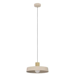 Eglo Valdiola pendel sand/børstet messingfinish Ø36 cm