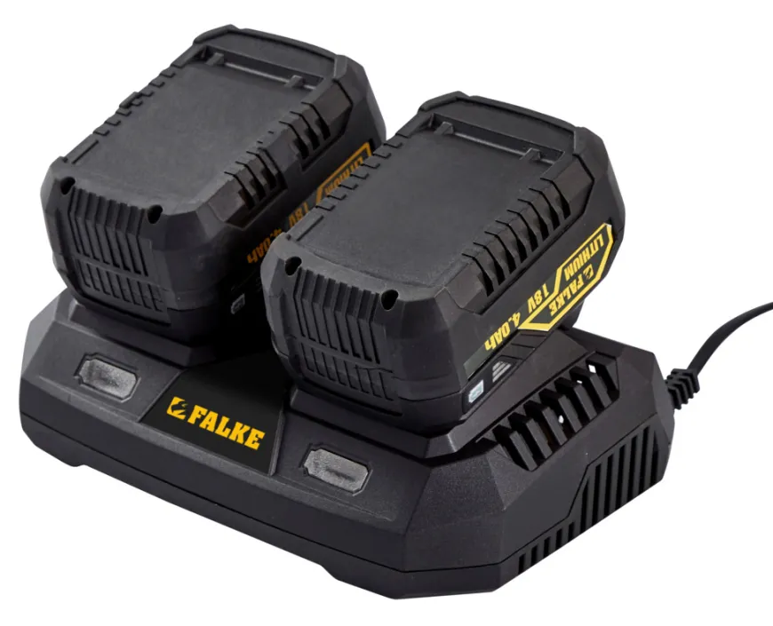 Falke® dobbeltoplader 18 V Li-ion