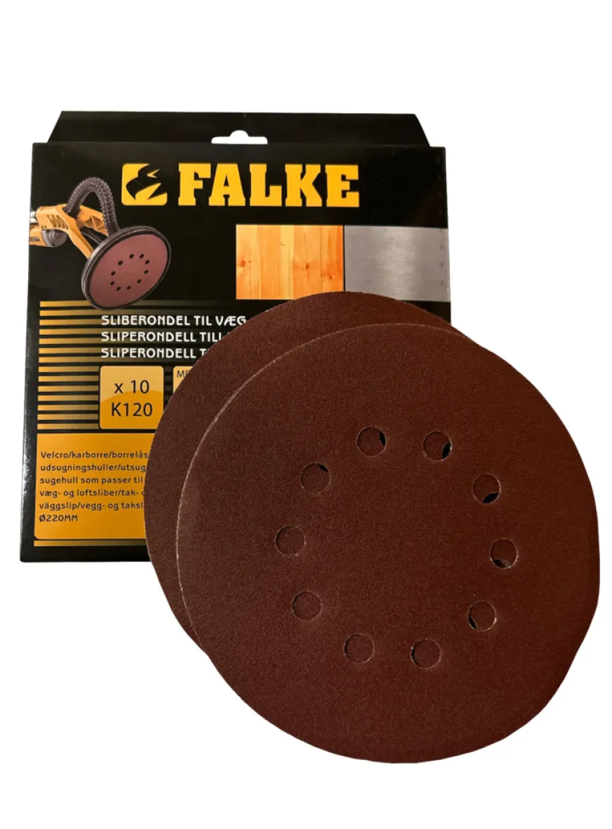 Falke® sliberondel Ø220 mm K120 10-pk.
