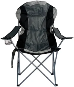 Festivalstol m/kopholder Osaka grå/sort - Sunlife®
