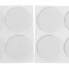 Filtpuder selvklæbende Ø28 mm hvid - 8 stk.