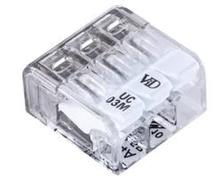 Fjedersamlemuffe med 3 poler 2,5 mm² - 12 stk.