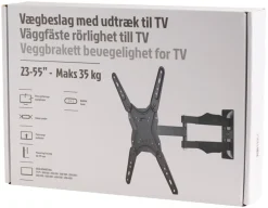 Fladskærmsbeslag med udtræk og kip 23-55