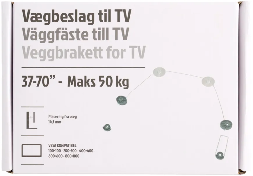 Fladskærmsbeslag ultra slim 37-70"