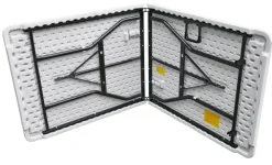 Foldebord stål/plast 180 x 75 cm hvid