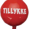 Folieballon m/Tillykke rød