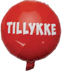Folieballon m/Tillykke rød